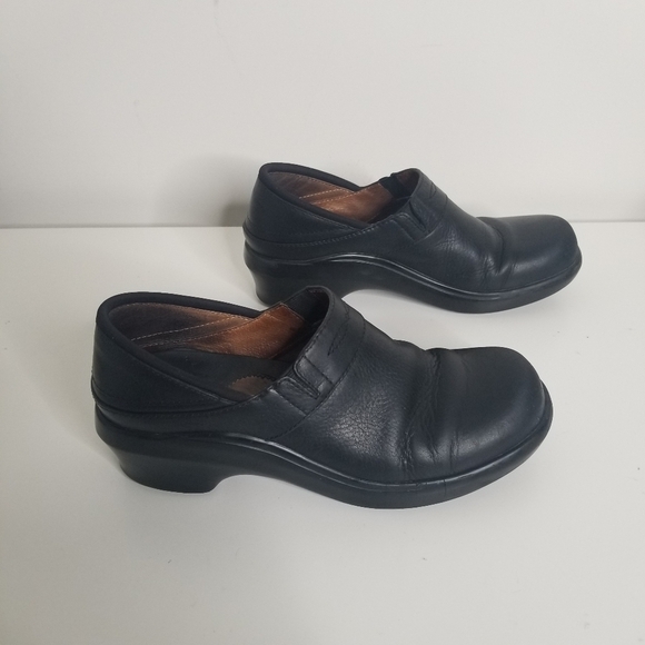Ariat Santa Cruz Black Leather Slip On Clog Size 9B Comfort Workwear - Picture 12 of 13